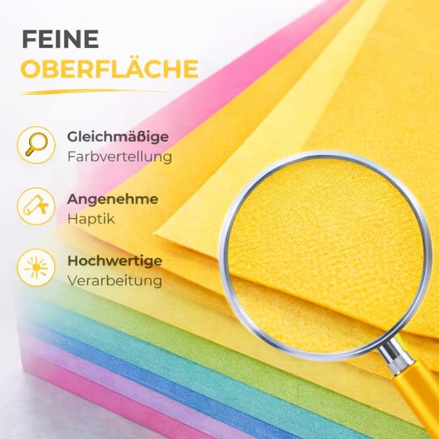 Detalle de DIYtastic 100x buntes Papier (140 g/m²) für Drucker & Basteln – Tonpapier in Farben