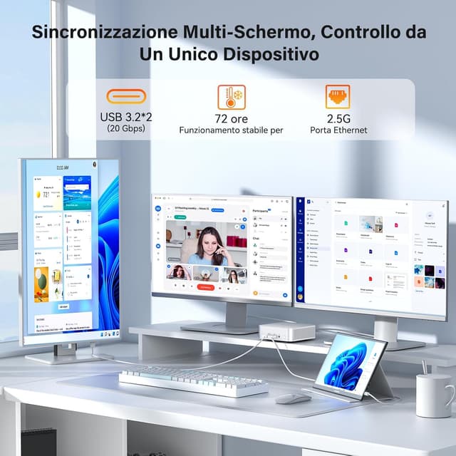 Thumbnail 6 de GEEKOM A5 Pro mini PC con AMD Ryzen 5 7430U, 16GB RAM e SSD da 512GB, Windows 11