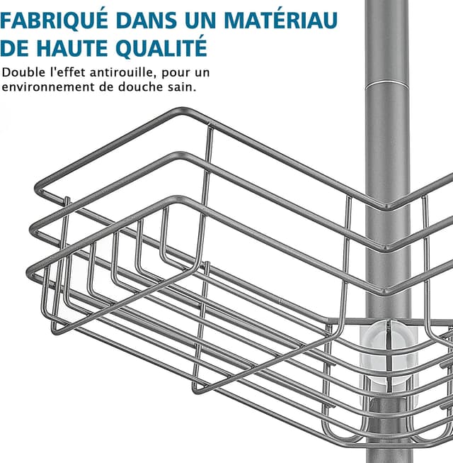Thumbnail 3 de FIISAYL Étagère Douche Télescopique 85–325 cm