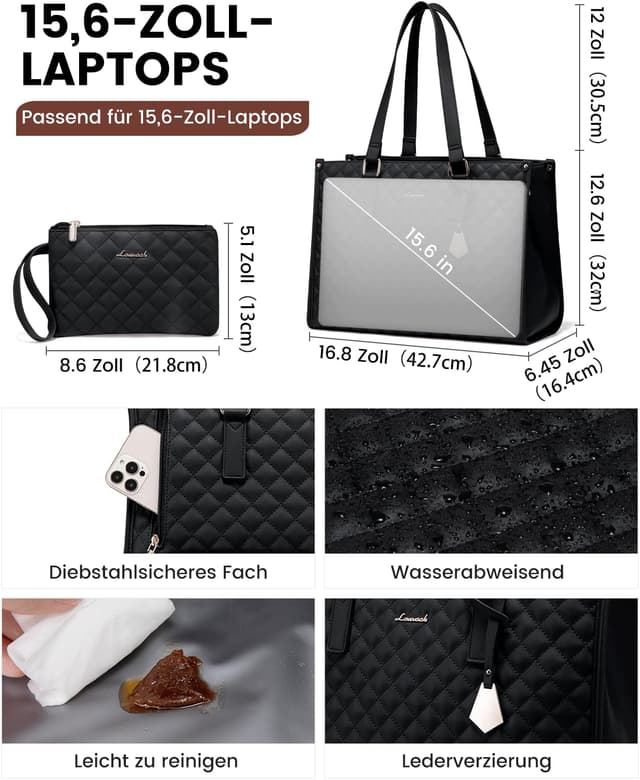 Thumbnail 3 de LOVEVOOK Laptoptasche 15,6 Zoll Lunchfach