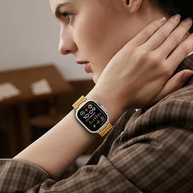 Thumbnail 6 de Tasikar metal strap replacement for Apple Watch Ultra 49mm (Gold)