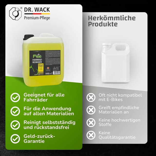 Detalle de DR. WACK F100 Fahrradreiniger (5.000 ml) – säurefreier Reinigungs-Spray für das gesamte Rad