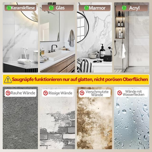 Detalle de MOMOKUBA Vergrößerungsspiegel mit Saugnapf und Beleuchtung (30-fach, doppelseitig)