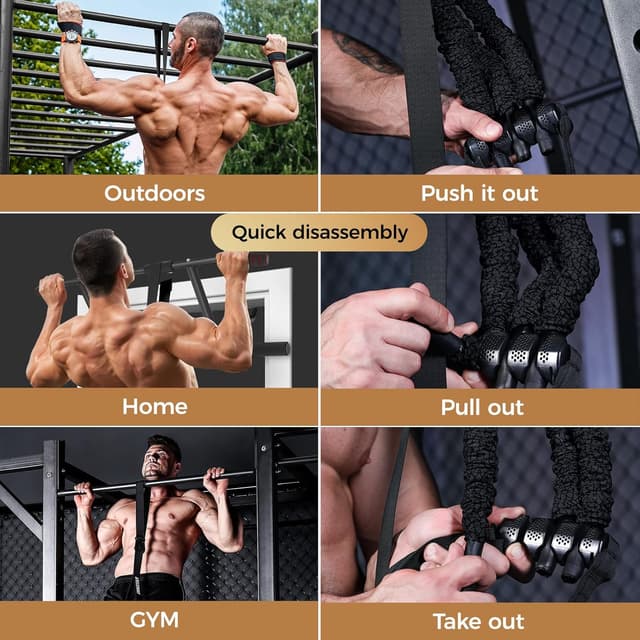 Detalle 2 de INNSTAR Klimmzugband & Klimmzughilfe-Bänder Set (verstellbar, für Pull-ups im Home Gym)