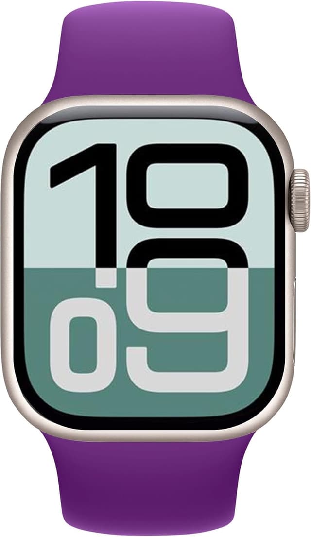 Detalle de SRena C1A silicone Apple Watch strap for Ultra 2/Ultra & Series 11–3 / SE (38–49mm) – Sport secure fit, unisex, Queen Purple