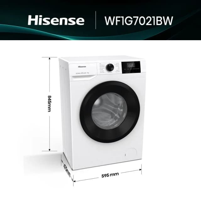 Thumbnail 3 de Hisense WF1G7021BW Lavadora 7 kg 1.200 rpm Clase B 🧺