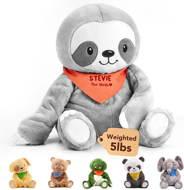 Detalle de Lilly's Love Stevie The Sloth 5 lb Weighted Plush