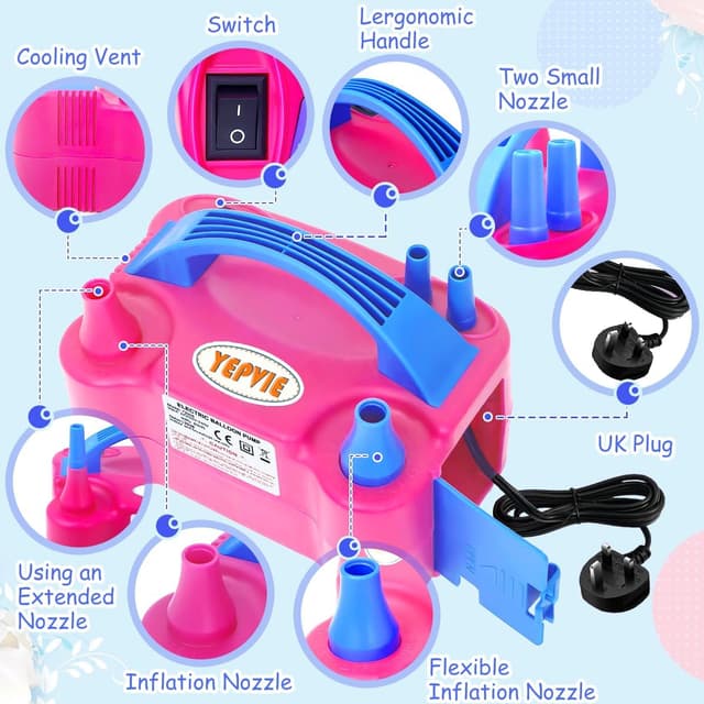 Thumbnail 5 de YEPVIE Electric Balloon Pump UK 600W