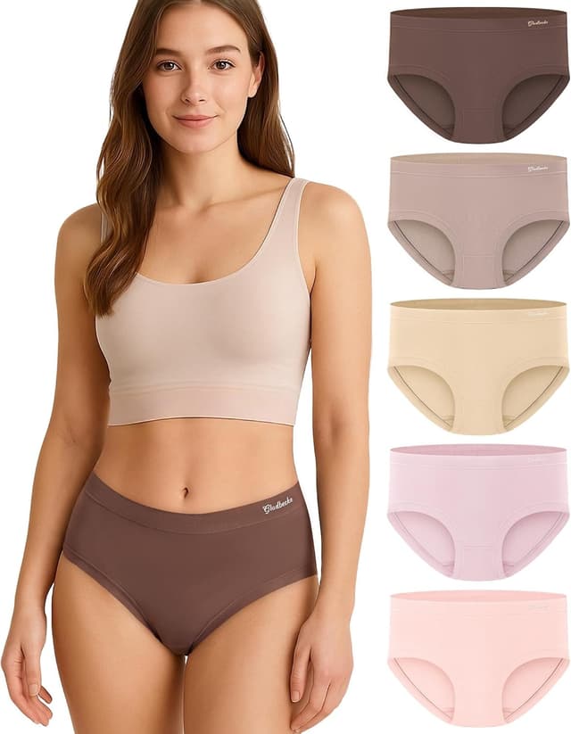 Detalle de Gladbecke mutande in bambù da donna (confezione da 5) morbide e senza etichette