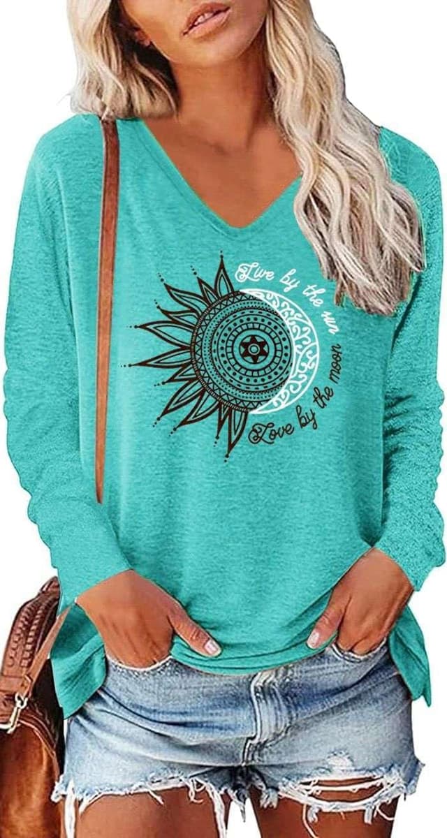 Thumbnail 6 de Teesho Damen T-Shirt Langarm Crop Top