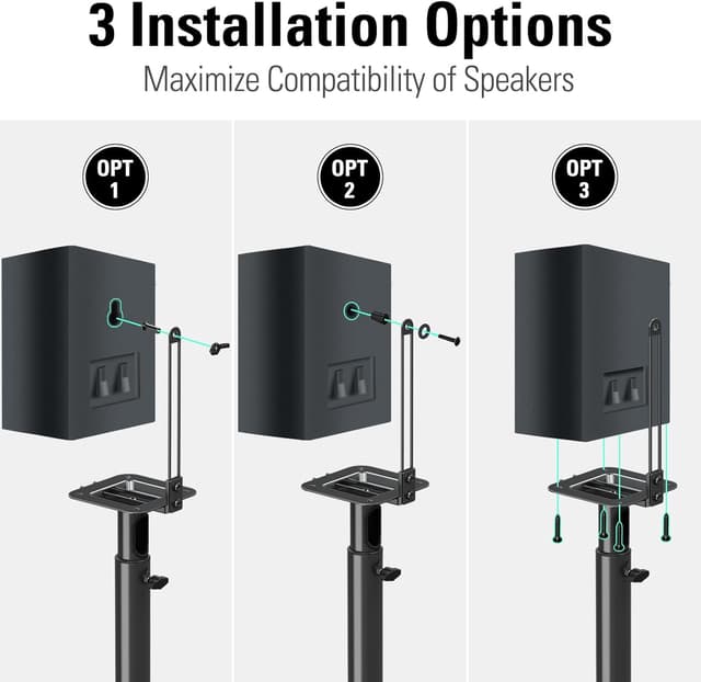 Detalle 1 de Mounting Dream height-adjustable speaker stands for satellites up to 5 kg (set of 2)