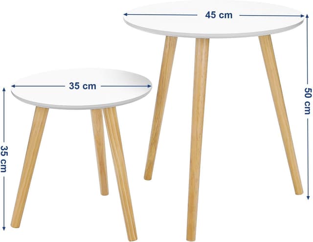 Thumbnail 2 de SONGMICS LET07WN Mesas Auxiliares Redondas Minimalistas 🛋