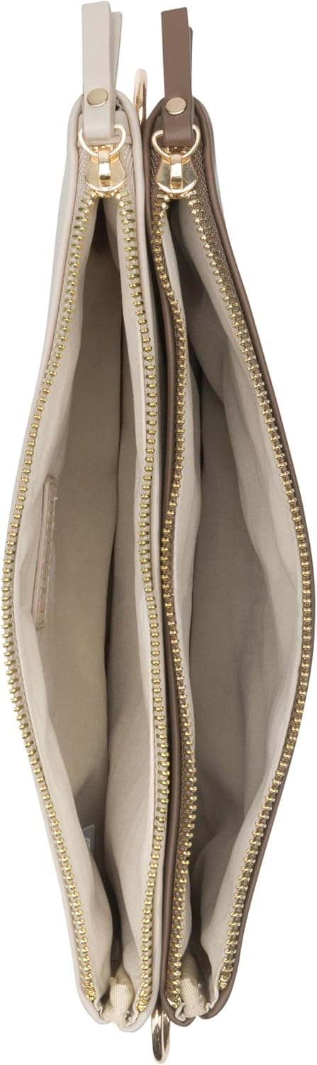 Detalle 2 de Expatrié Clutch Donna Emilie borsetta piccola bicolore con tracolla rimovibile per matrimoni, feste e festival