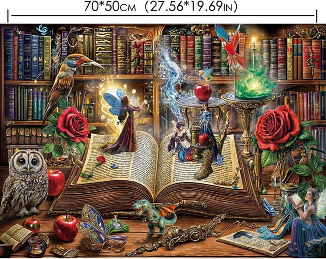 Thumbnail 1 de Puzzles 1000 Pieces Magic Book House 70x50cm