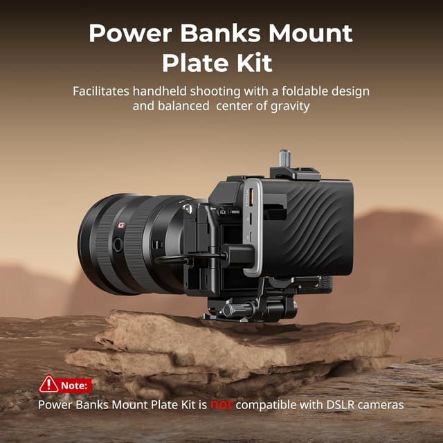 Detalle 2 de SMALLRIG Power Banks-Montageplatten-Kit 4695 – Powerbank-Halterung mit Dual-Schnellwechsel für arca-swiss