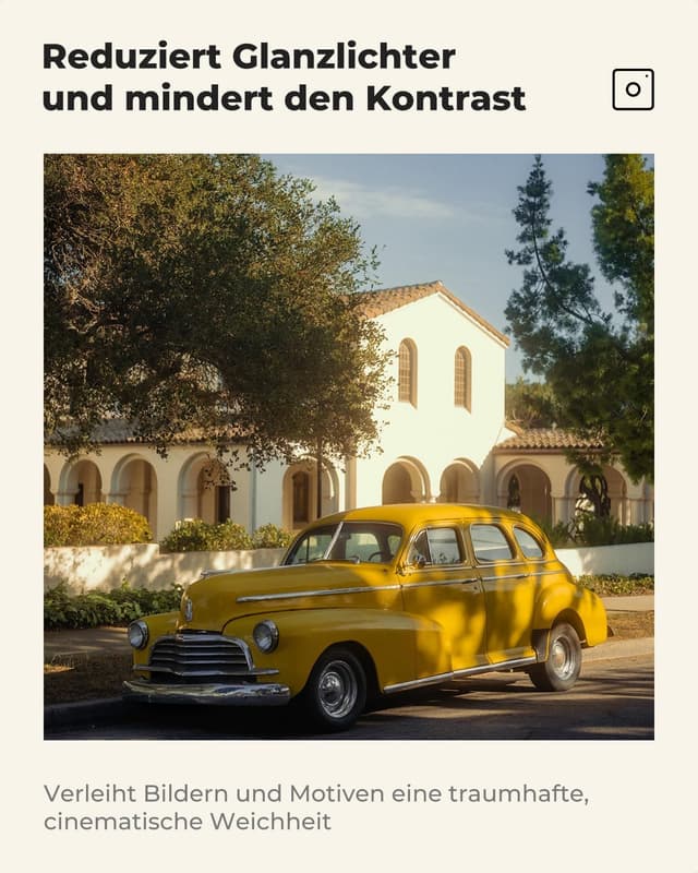 Detalle de K&F CONCEPT Filter 62 mm Black Promist 1/4 (Nano-Klear) – Soft-Effekt für Portrait und Video