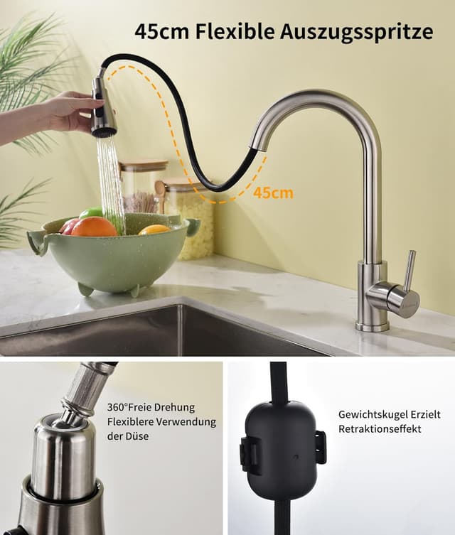 Thumbnail 3 de Wasserhahn Küche Ausziehbar 360°