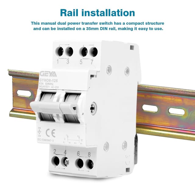 Thumbnail 6 de GEYA Conmutador Seccionador 63A 2P 🔌