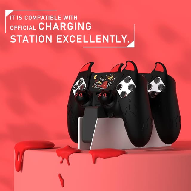 Thumbnail 2 de PlayVital Funda de Silicona Cute Demon para PS5 DualSense