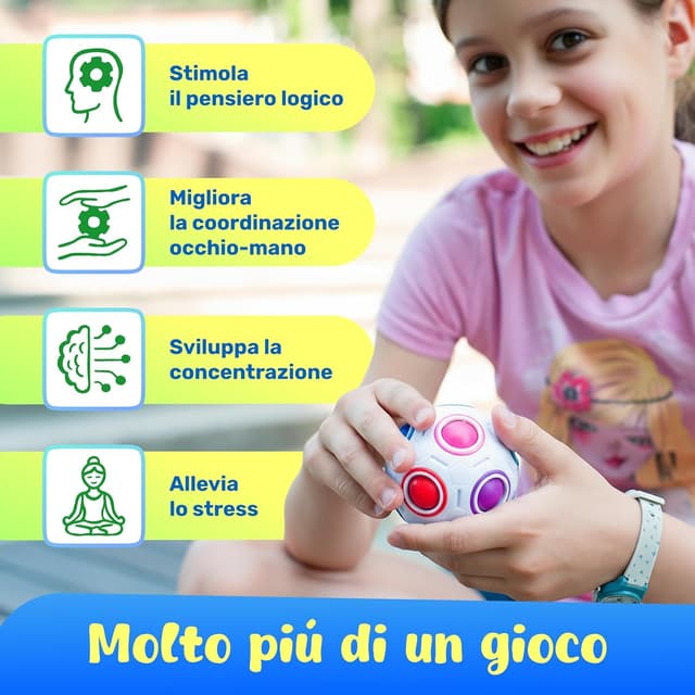 Thumbnail 4 de CUBIDI Palla Magica Arcobaleno 7 cm