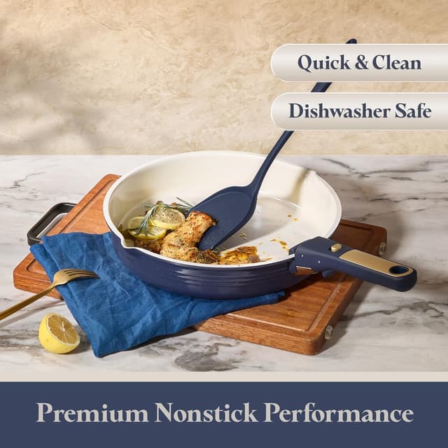 Detalle 2 de CAROTE 22-Piece Titanium Cookware Set with Detachable Handle (Blue)