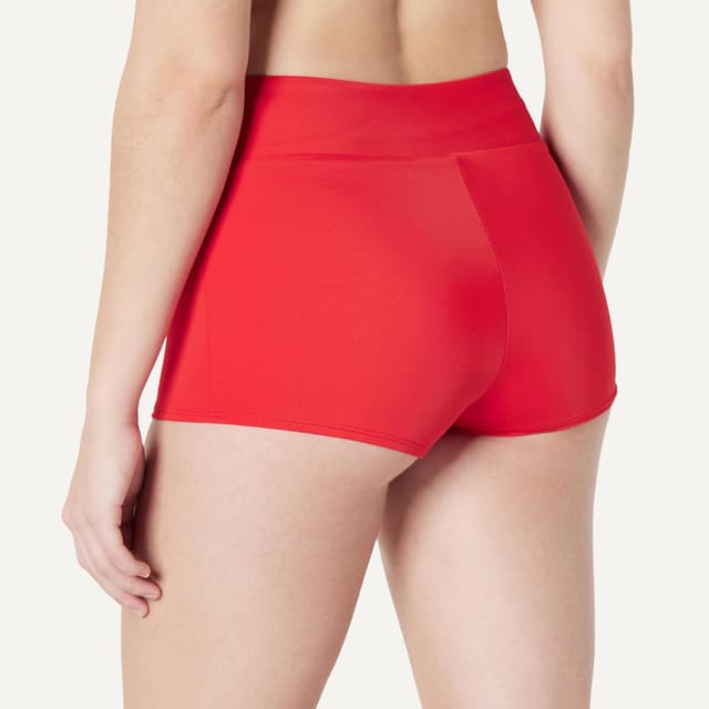 Detalle de Amazon Essentials costume da bagno corto da ragazzo donna: slip bikini boy short a vita alta