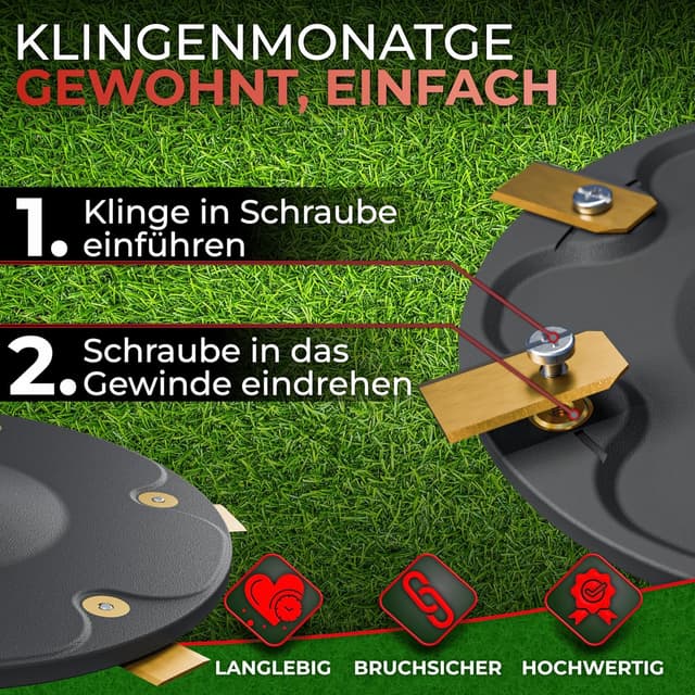 Detalle de 6-fach Messerscheibe kompatibel mit Segway Navimow i-Serie (i105E, i108E, i110n, i205 AWD, i208 AWD) – Premium Mähteller aus glasfaserverstärktem Kunststoff