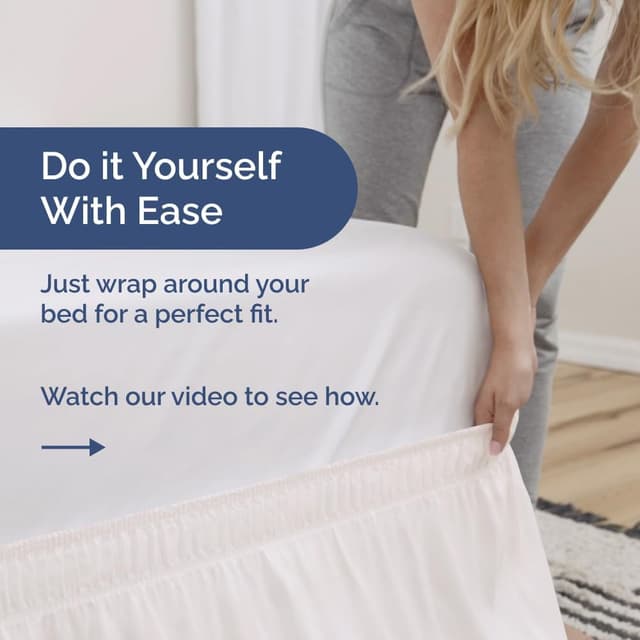 Detalle de Wrap Around Dust Ruffle Bed Skirt 15 Inch