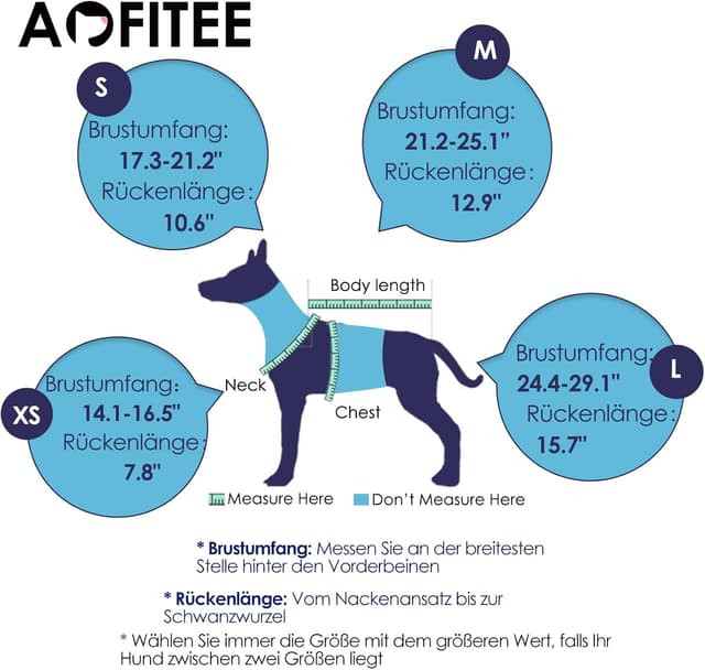 Detalle de AOFITEE Schwimmweste für Hunde „Hai“ (mittel, verstellbar, Orange) mit Rettungsgriff
