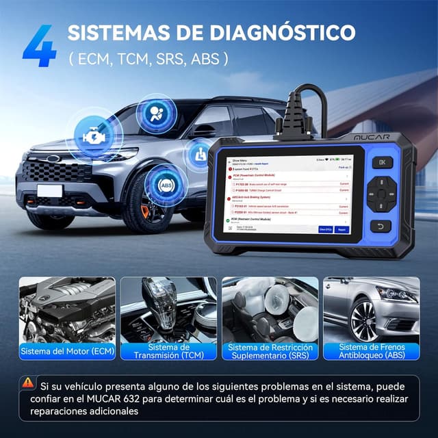 Thumbnail 2 de MUCAR 632 OBD2 Diagnosis 4 sistemas