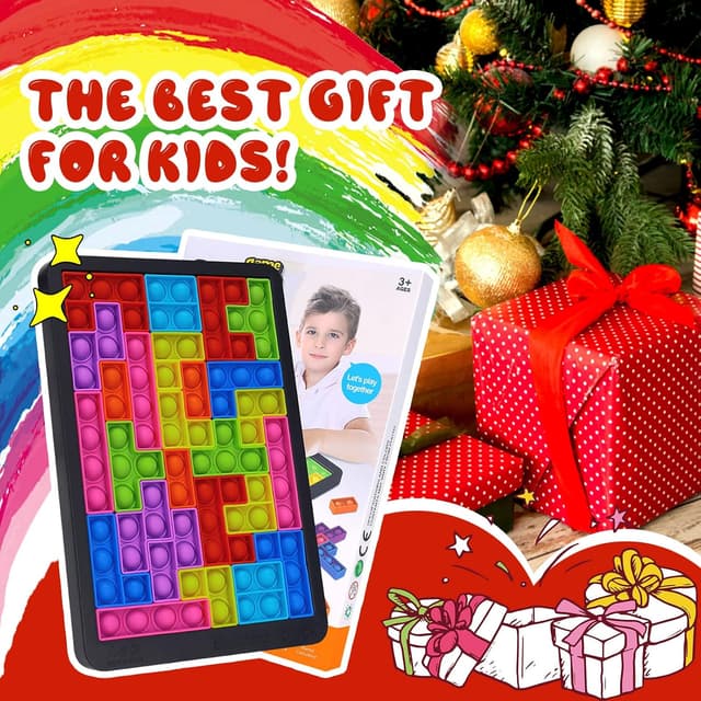 Thumbnail 6 de Silicone Sensory Fidget Toys Pop It Puzzle (Anti-stress & Relax) for Kids & Adults