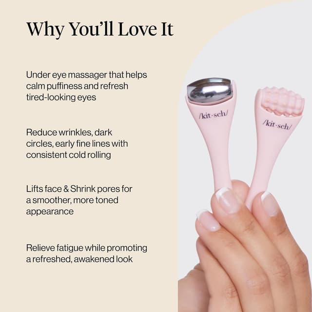 Detalle 1 de Kitsch Facial roller set with 3 x 1 in