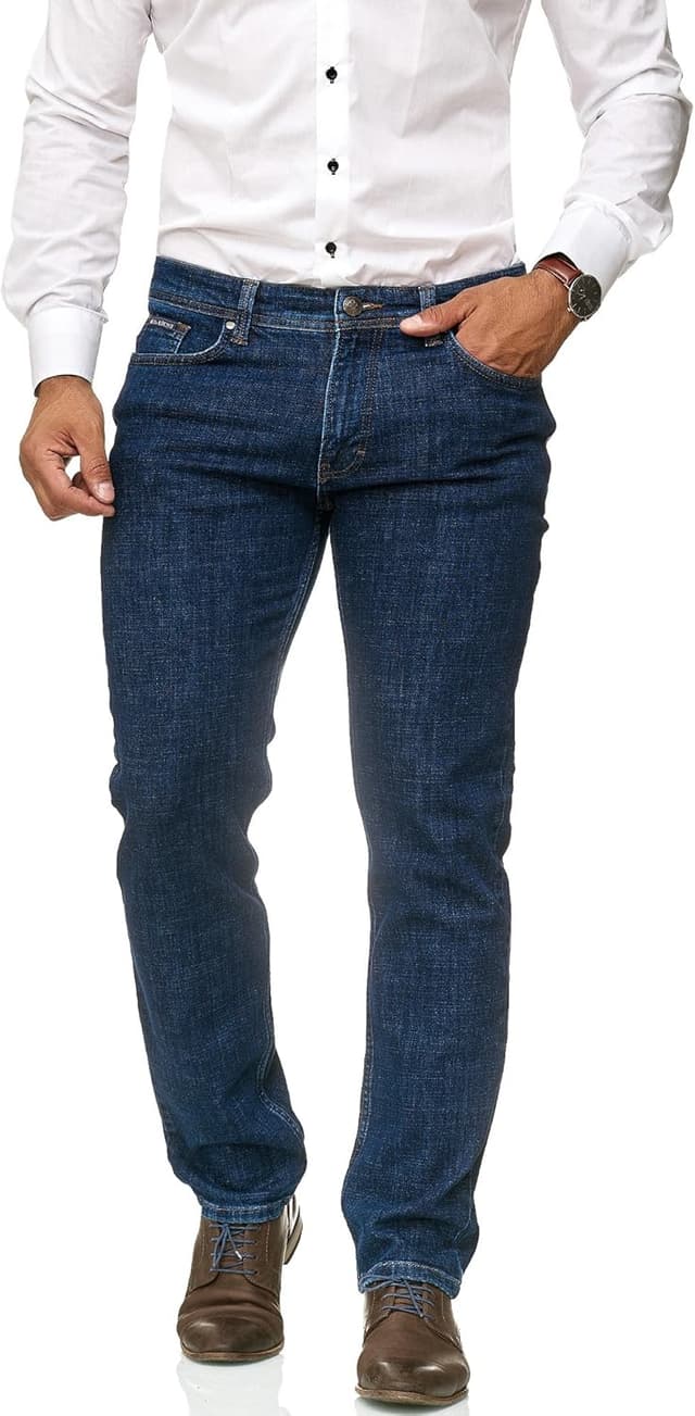 Thumbnail 6 de BARBONS Herren-Jeans Regular-Fit Stretch in Straight Cut (Business & Freizeit)