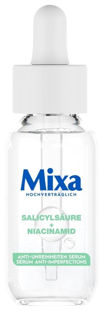 Detalle 1 de Mixa Anti-Unreinheiten Gesichtspflege Duo (Salicylsäure & Niacinamid Serum + mattierende Gel-Creme)