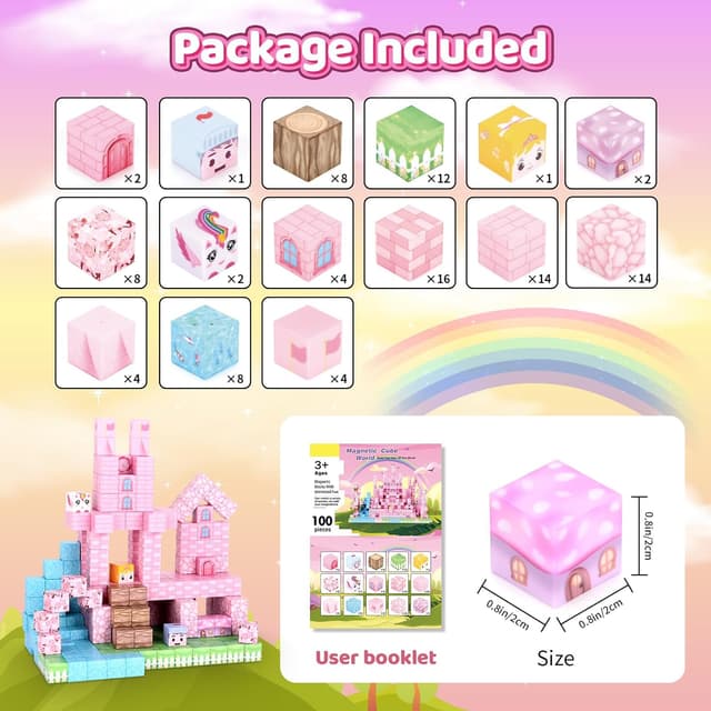 Thumbnail 3 de YIHANG 100PCS Magnetic Blocks for Kids