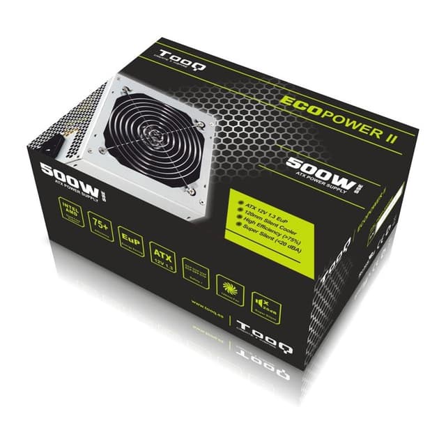 Detalle 2 de Tooq Ecopower II TQEP-500SSE 500W fuente de alimentación para PC
