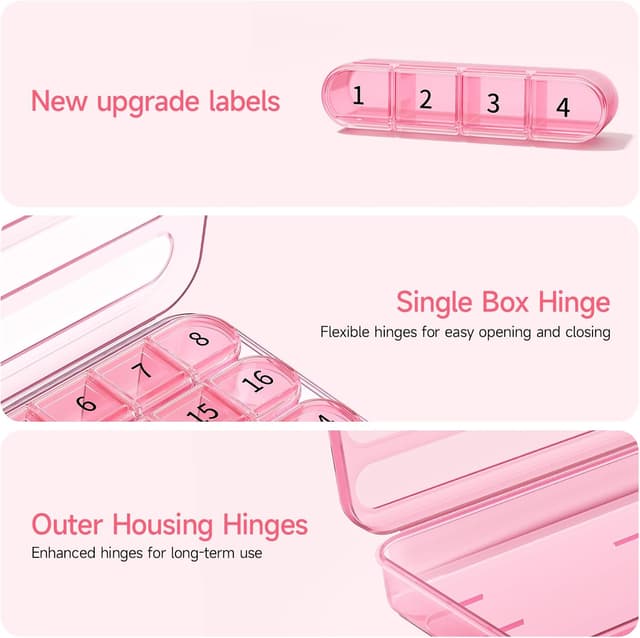 Thumbnail 5 de Zoksi Monthly Pill Box Organiser 31-day, 8 compartments 💊