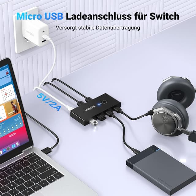 Thumbnail 5 de UGREEN USB Switch 4 Ports für 2 PC