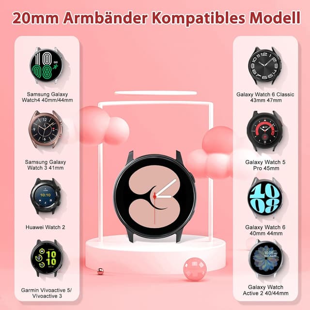 Detalle 2 de SHIJZWD Elastisches Uhrenarmband 20 mm