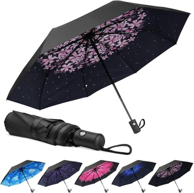 Thumbnail 6 de Aolso Ombrello pieghevole antivento con chiusura automatica e protezione UV UPF>50+