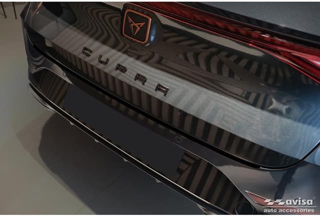 Detalle de Avisa Matt-Schwarz Edelstahl Heckstoßstangenschutz für Seat Leon Sportstourer & Cupra Leon Sportstourer