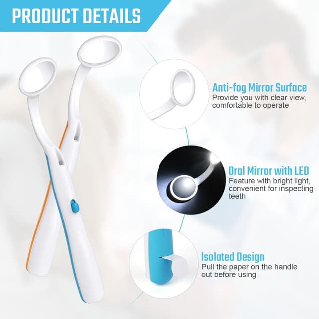 Thumbnail 2 de ACWOO Specchio Dentale 2PZ Luce LED