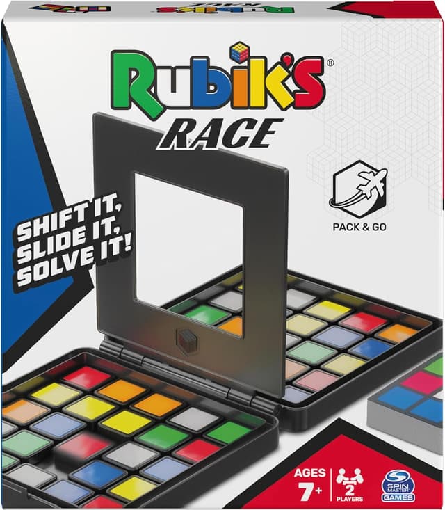 Detalle 2 de Rubik’s Cube Rubik’s Race Version Voyage – Jeu de société 3x3 à 2 joueurs, format transport