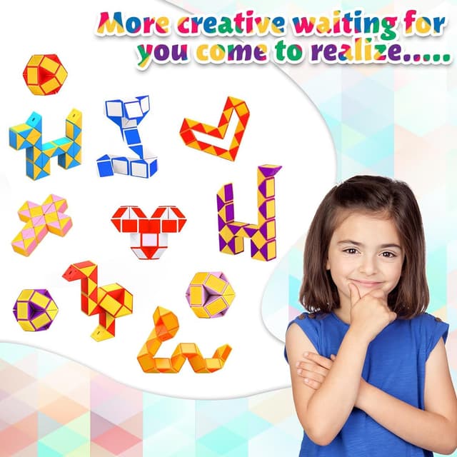 Detalle de WEARXI Party Bag Fillers, 20 pack Magic Snake Cubes