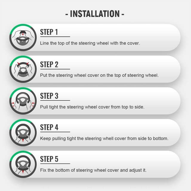 Thumbnail 6 de Xizopucy 14.5-15 Inch Steering Wheel Cover