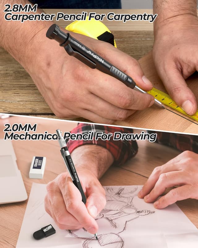 Thumbnail 6 de Nicpro Matite carpentiere 18 pezzi ✏