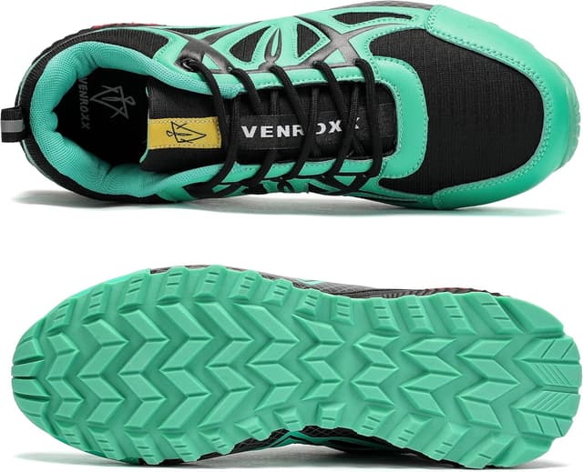 Detalle de VENROXX Traillaufschuhe Herren – leichte, atmungsaktive Outdoor-Wanderschuhe mit rutschfester Sohle (Gr. 39–48)