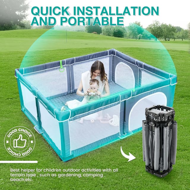 Thumbnail 4 de Foldable Baby Playpen 150×180 cm with 30 balls