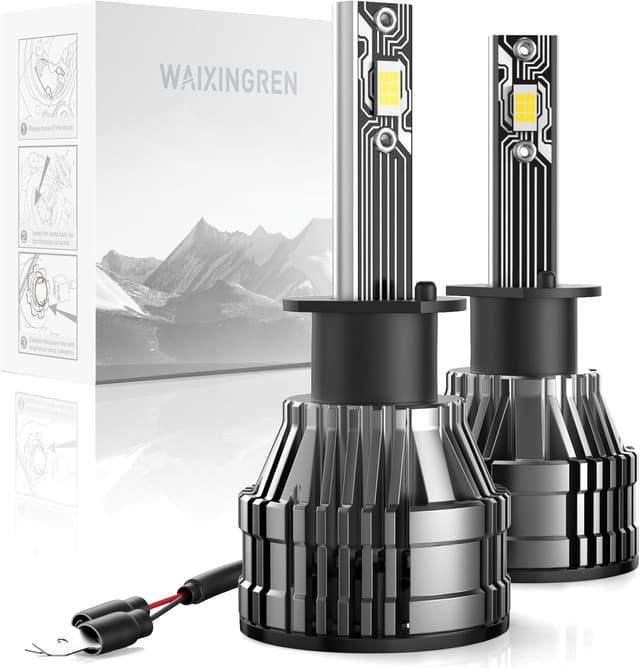 Detalle de WAIXINGREN H1 LED Headlight Bulb (60W, 6500K) – Plug and Play IP68 waterproof replacement