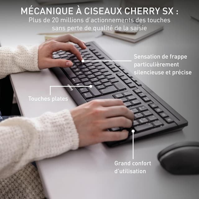 Detalle 2 de CHERRY Stream Recharge clavier souris, 2,4 GHz